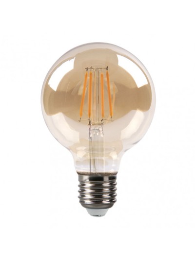 Bombilla filamento globo 12x8d 8w 750lm e27 ambar 2700k