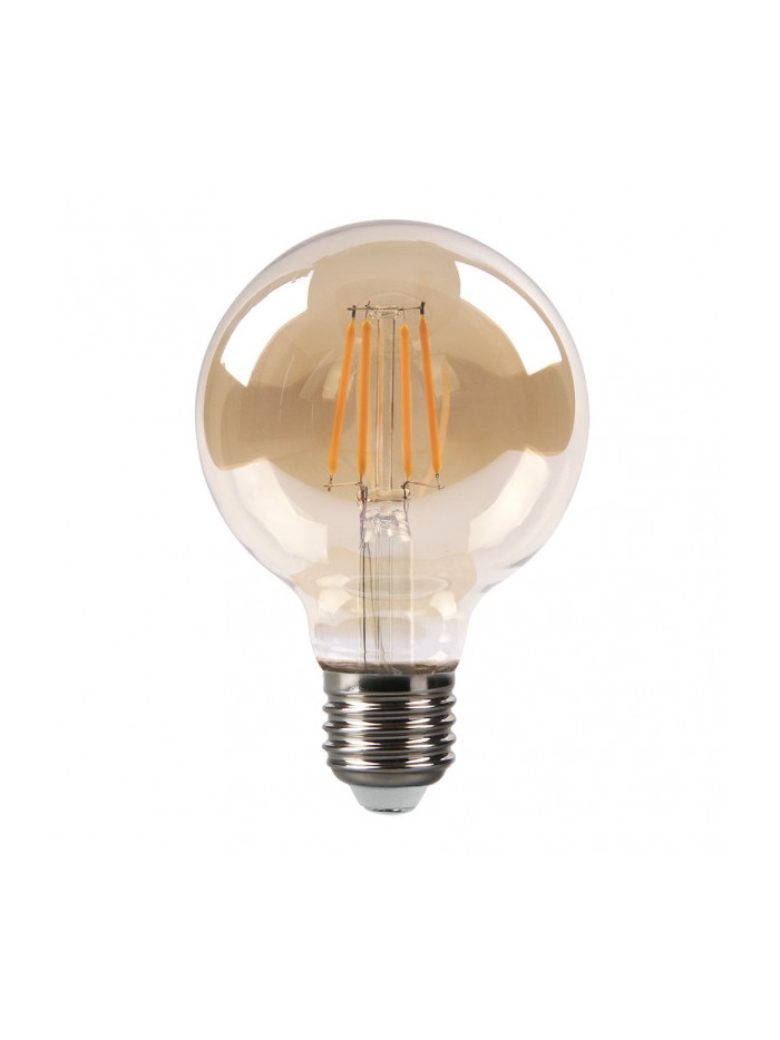 Bombilla filamento globo 12x8d 8w 750lm e27 ambar 2700k Bombilla filamento globo 12x8d 8w 750lm e27 ambar 2700k