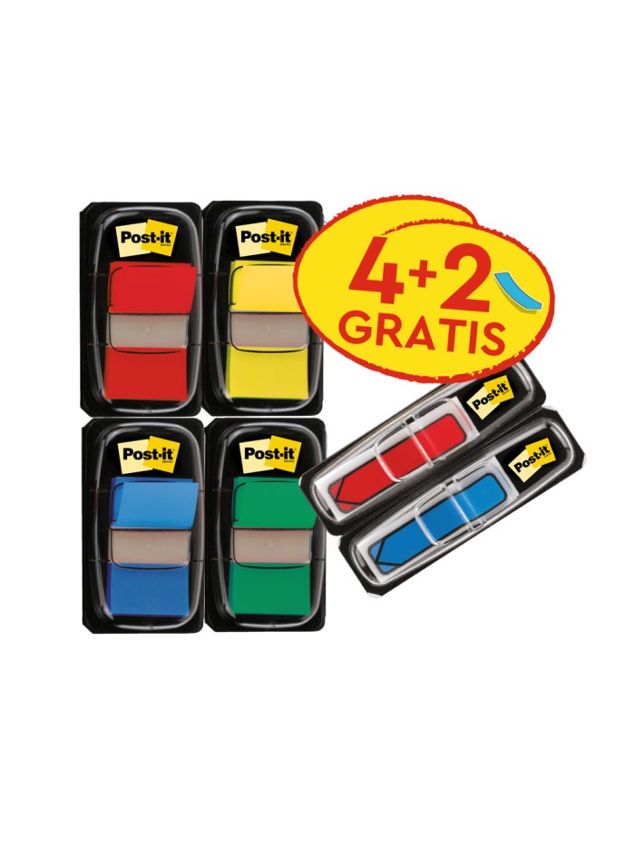 Banderitas separadoras post-it 680 dispensador 50 hojas 4 colores surtidos + 2 dispensadores 684 flecha 2 Banderitas separadoras post-it 680 dispensador 50 hojas 4 colores surtidos + 2 dispensadores 684 flecha 2