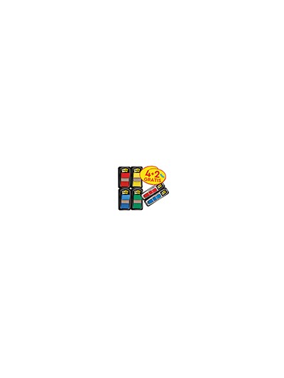 Banderitas separadoras post-it 680 dispensador 50 hojas 4 colores surtidos + 2 dispensadores 684 flecha 2