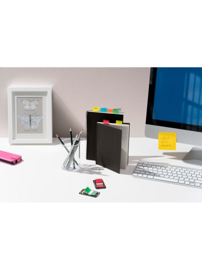 Banderitas separadoras post-it 680 dispensador 50 hojas 4 colores surtidos + 2 dispensadores 684 flecha 2
