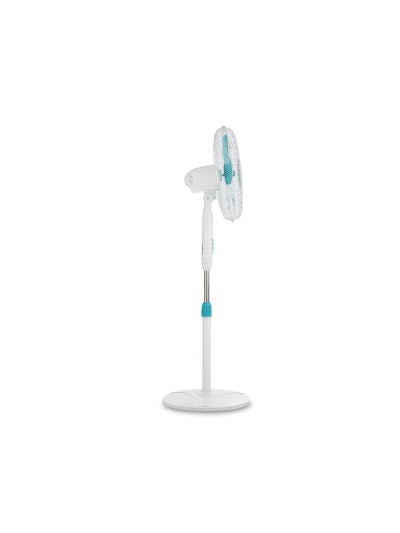 Ventilador blaupunkt pie base redonda 5 aspas 3 velocidades altura regulable con mando distancia+temporizador 45w