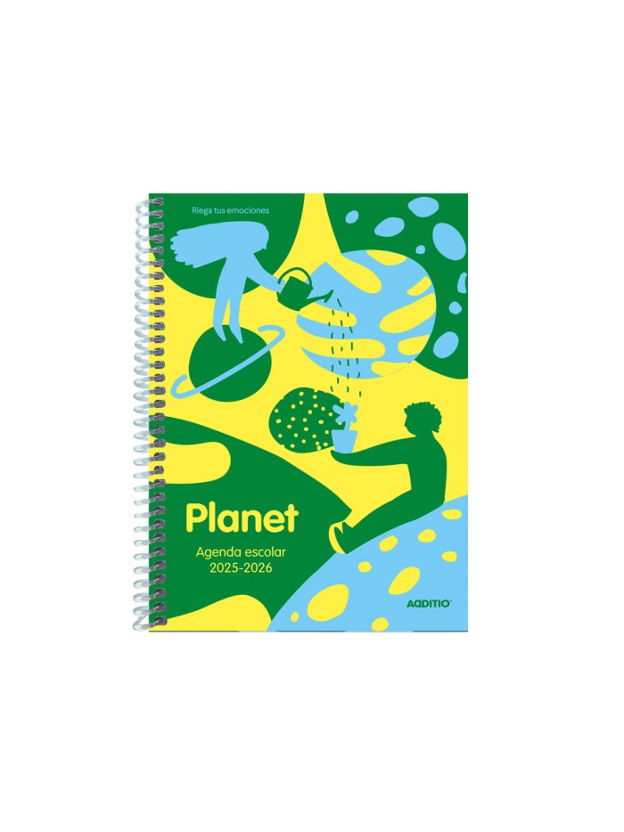 Agenda espiral additio escolar planet din a5 semana vista 128 paginas tapa polipropileno 150x210 mm Agenda espiral additio escolar planet din a5 semana vista 128 paginas tapa polipropileno 150x210 mm