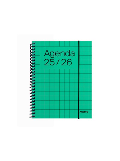Agenda espiral additio universal mini semana vista 144 paginas tapa pvc transparente 125x170 mm