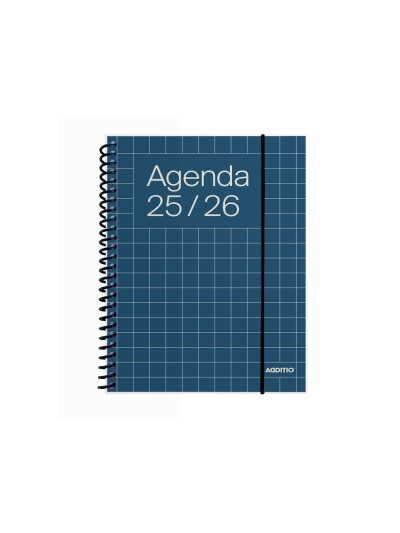 Agenda espiral additio universal mini semana vista 144 paginas tapa pvc transparente 125x170 mm
