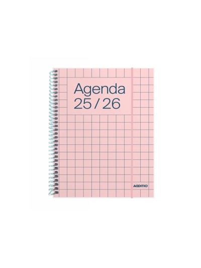 Agenda espiral additio universal mini semana vista 144 paginas tapa pvc transparente 125x170 mm