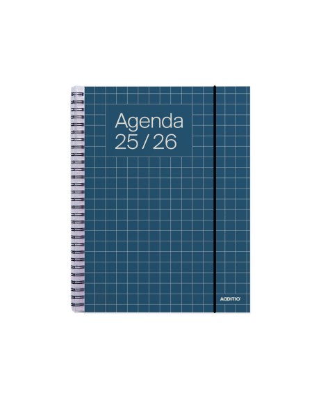 Agenda espiral additio universal semana vista 176 paginas tapa pvc transparente 165x215 mm