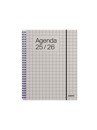 Agenda espiral additio universal semana vista 176 paginas tapa pvc transparente 165x215 mm