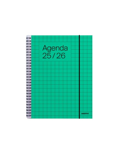Agenda espiral additio universal semana vista 176 paginas tapa pvc transparente 165x215 mm