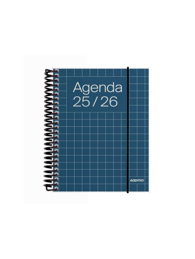 Agenda espiral additio universal dia pagina 288 paginas tapa pvc transparente 125x170 mm