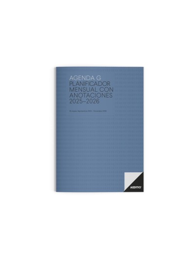 Agenda escolar additio mes a la vista 2025-2026 calendario de planificacion 19,5 x 28,5 cm