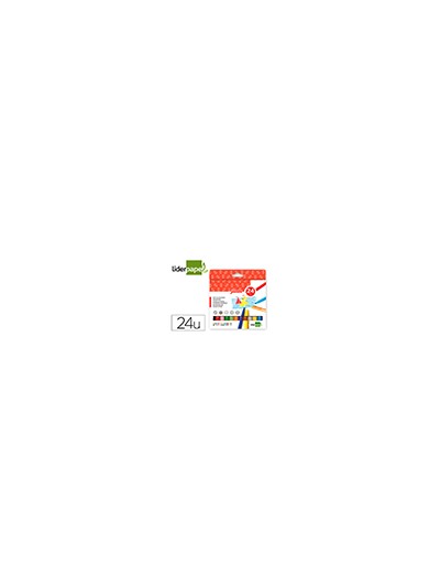 Rotulador liderpapel jumbo caja de 24 unidades colores surtidos