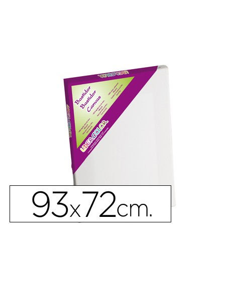 Bastidor liderpapel30f lienzo grapado trasero algodon 100% marco pawlonia 1,8x3,8 cm bordes madera 93x72 cm
