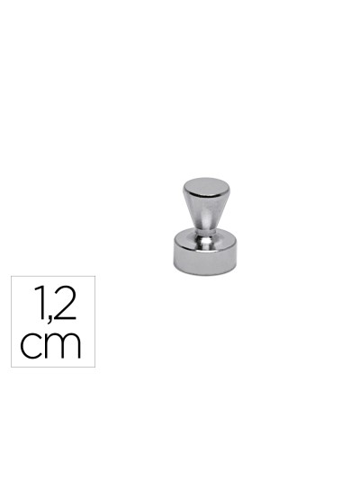 Iman maul conico de neodimio 1,2 cm diametro peso max. 3,5 kg color plata pack de 5 unidades