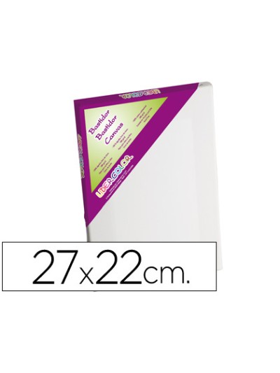 Bastidor liderpapel3f lienzo grapado trasero algodon 100% marco pawlonia 1,8x3,8 cm bordes madera 27x22 cm
