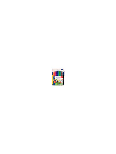 Rotulador staedtler noris 326 punta de fibra nuevo cuerpo hexagonal caja de 10 unidades colores surtidos