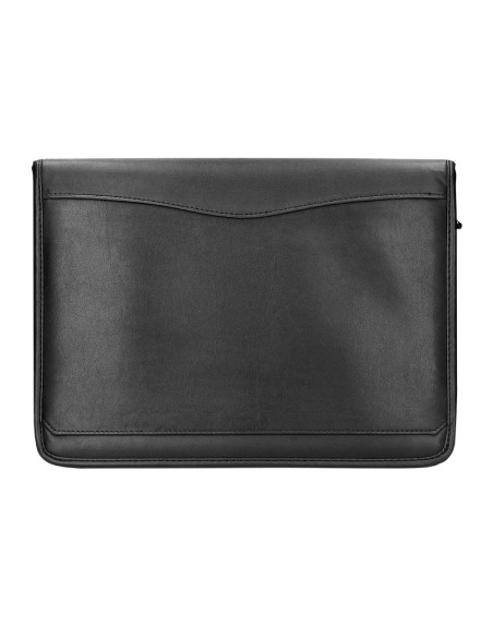 Carpeta portafolios cremallera con bolsa para movil y tarjetero color negro 260x355 mm