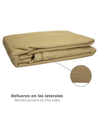 Toldo Vela Sombra Jardin Triangular Beige 5,0 x 5,0 metros.