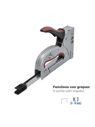 Grapadora Metal Regulable Plus N3 4/14mm