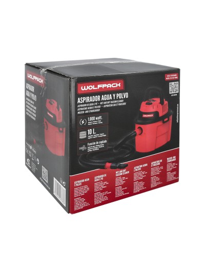 Aspirador Soplador Plástico Agua Y Polvo 10 Litros / 1000 Watt.