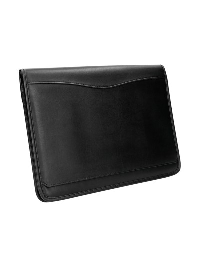 Carpeta portafolios cremallera con bolsa para movil y tarjetero color negro 260x355 mm