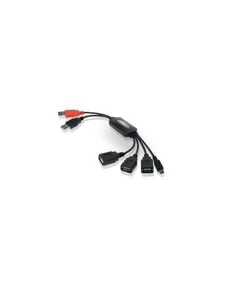 Hub externo conceptronic usb 2.0 con 4 puertos flexibles ( 3 usb + 1 mini usb)