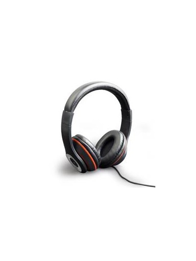 Auriculares alambricos mhs - lax - b diadema - 1.8m - negro