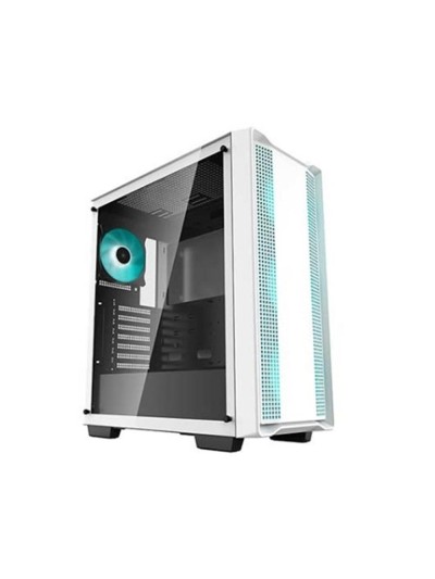 Caja ordenador gaming deepcool atx cc560 v2 cristal templado blanco
