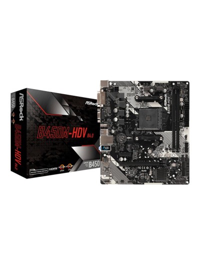 Placa base asrock amd am4 b450m hdv ddr4x2 32gb dvi - d hdmi micro atx