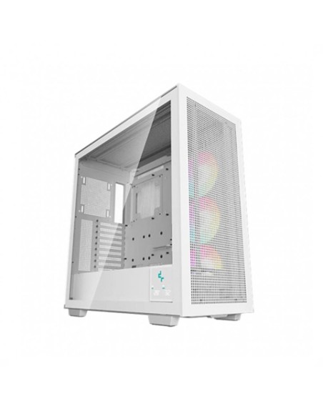 Caja ordenador gaming deepcool e - atx morpheus argb cristal templado blanco