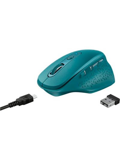 Raton trust ozaa optico inalambrico 2400dpi 6 botones usb 2.0 azul