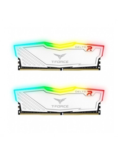 Memoria ram ddr4 16gb 2x8gb 3600mhz teamgroup delta rgb - blanco - cl 18 - 1.35v tf4d416g3600hc18jdc01