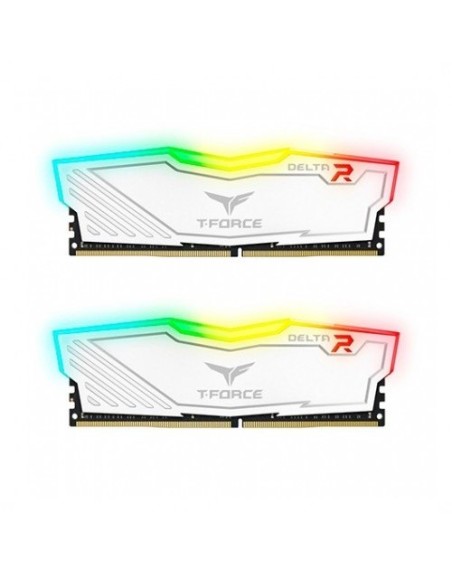 Memoria ram ddr4 16gb 2x8gb 3600mhz teamgroup delta rgb - blanco - cl 18 - 1.35v tf4d416g3600hc18jdc01