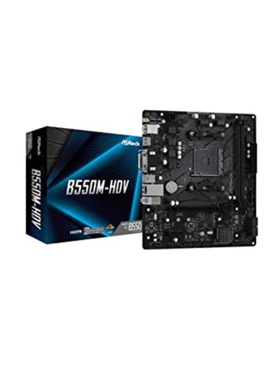 Placa base asrock amd am4 b550m - hdv m - atx - 2x ddr4 - 4x sata3 - 4x usb 3.2 - 2x usb 2.0 90 - mxbdj0 - a0uayz