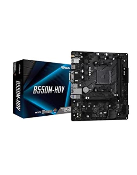 Placa base asrock amd am4 b550m - hdv m - atx - 2x ddr4 - 4x sata3 - 4x usb 3.2 - 2x usb 2.0 90 - mxbdj0 - a0uayz