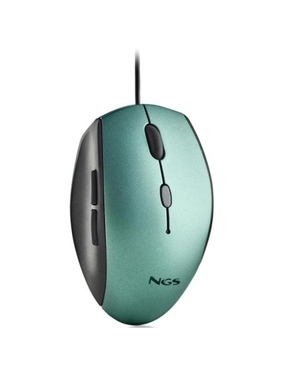 Raton ngs wired ergo silent mouse azul