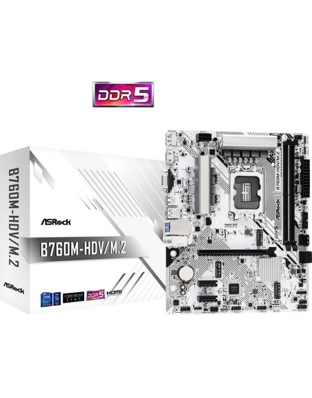 Placa base asrock b760m - hdv m.2 1700 matx - 2x ddr5
