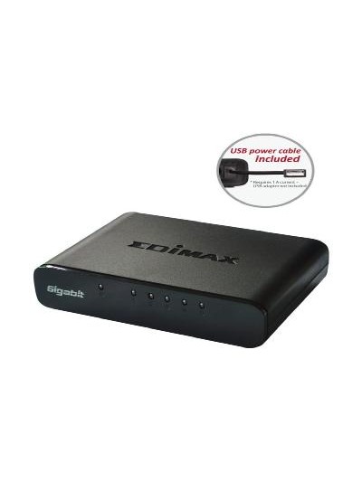 Switch 5 puertos edimax 10 - 100 - 1000 usb