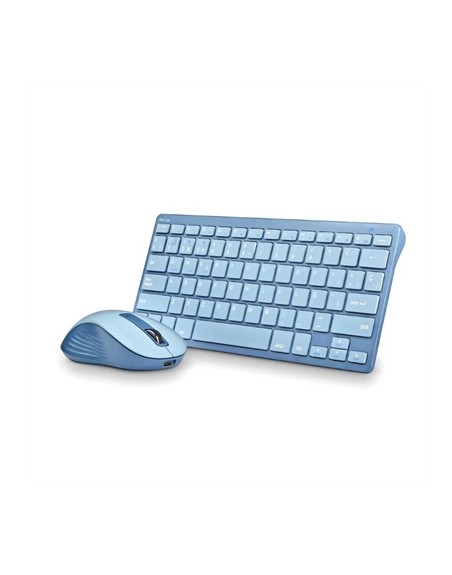Kit teclado + mouse raton ngs fantasy kit azul wireless inalambrico