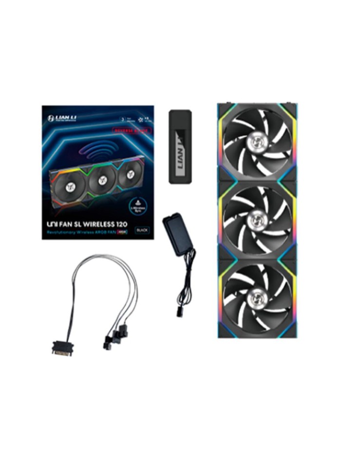 Ventilador cpu lian li unifan sl inalambrico argb 3 x 120mm negro Ventilador cpu lian li unifan sl inalambrico argb 3 x 120mm negro