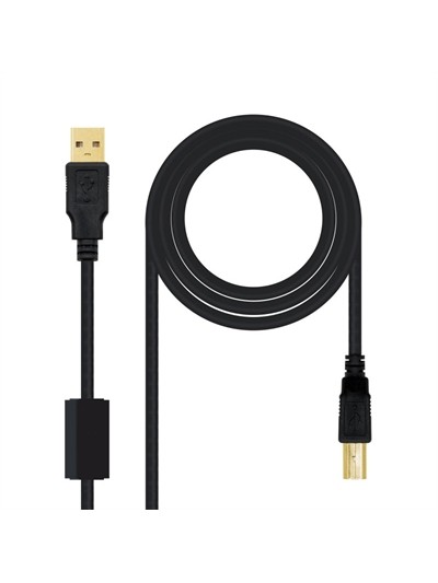 Cable usb 2.0 tipo a usb tipo b nanocable 3m negro macho - macho