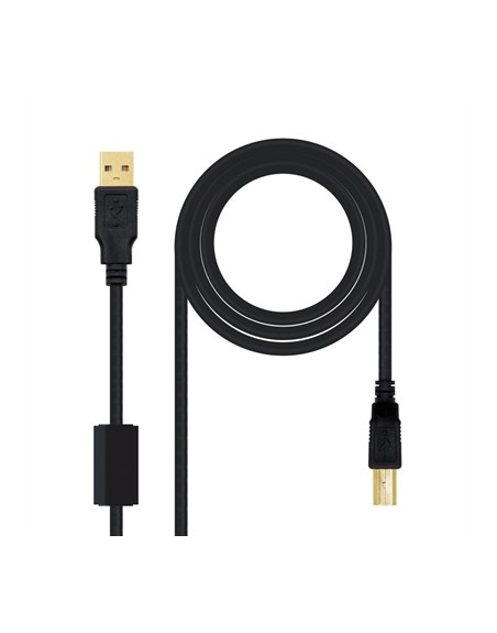 Cable usb 2.0 tipo a usb tipo b nanocable 3m negro macho - macho