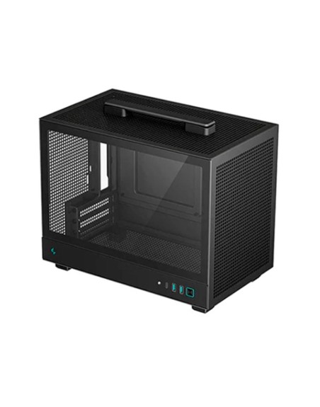 Caja ordenador gaming deepcool ch160 mitx cristal templado negro