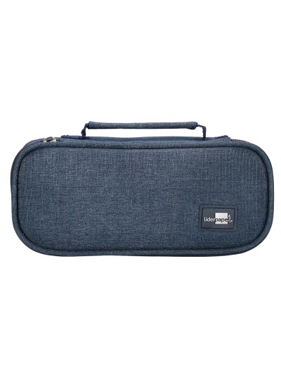 Estuche portatodo liderpapel ovalado con organizador interior pizarra y asa 1 cremallera surtidos