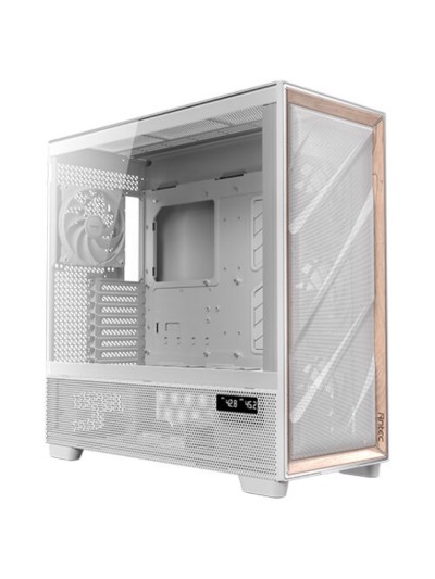 Caja antec flux pro_euv wood atx 2xusb3.0 sin fuente blanco