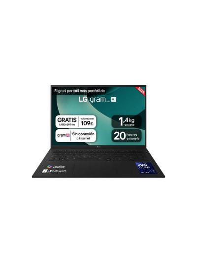 Portatil lg gram 17z90t - g intel core ultra 7 255h 32gb ssd1tb w11 17 pulgadas