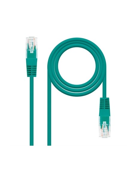 Latiguillo cable red utp cat.5e rj45 nanocable 0.5m verde