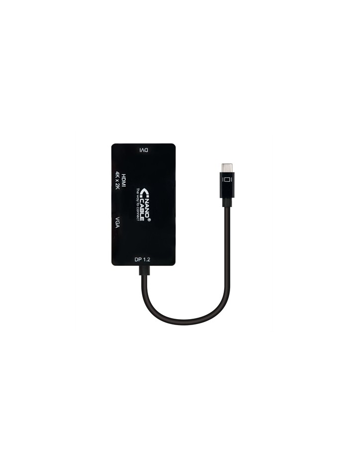 Conversor usb tipo c a vga - dvi - hdmi nanocable 10cm - macho - hembra Conversor usb tipo c a vga - dvi - hdmi nanocable 10cm - macho - hembra