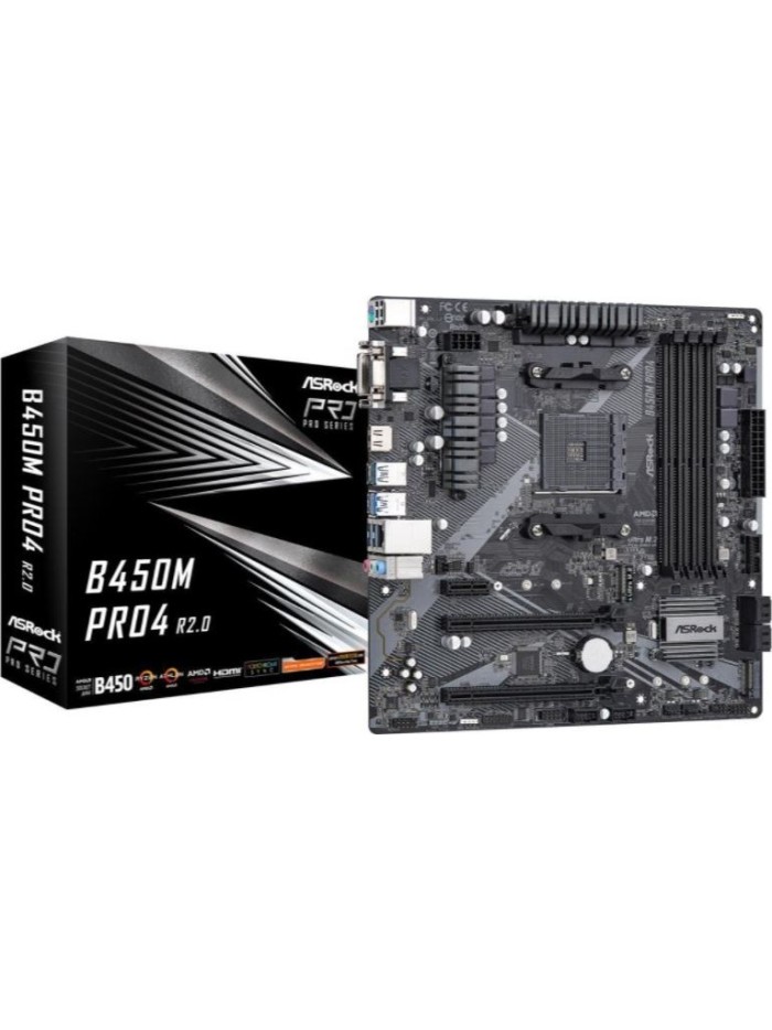 Placa base asrock am4 b450m pro4 r2.0 atx - 4xddr4 - 1xhdmi - 2xusb 2.0 - 4x usb 3.2 - 90 - mxbeg0 - a0uayz Placa base asrock am4 b450m pro4 r2.0 atx - 4xddr4 - 1xhdmi - 2xusb 2.0 - 4x usb 3.2 - 90 - mxbeg0 - a0uayz