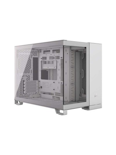 Caja micro - atx semitorre dual corsair 2500x cristal templado white